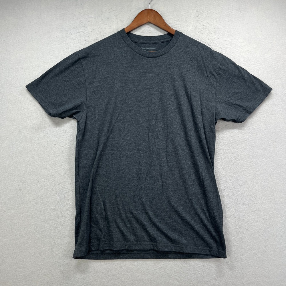 Fresh Clean Threads Tee Mens Large Charcoal Heather Crew Neck StratuSoft Basic